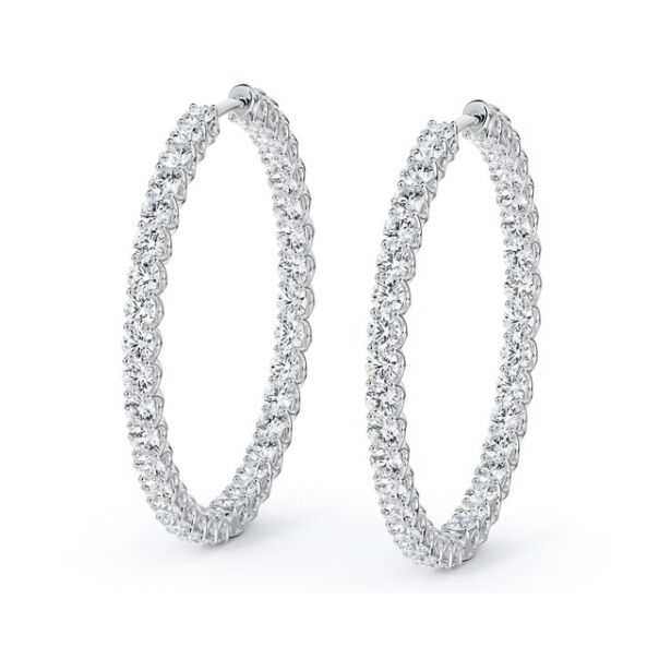 30mm Inside/Outside 2.10ct Diamond Hoops