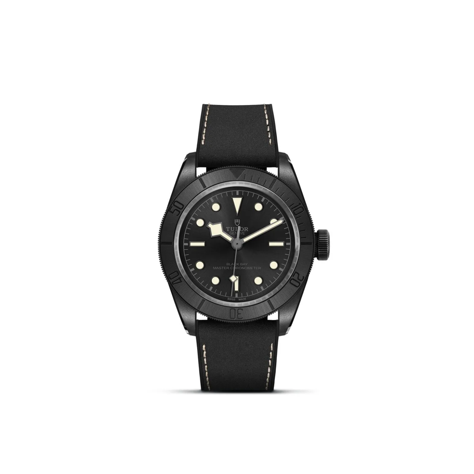 TUDOR Black Bay Ceramic 41mm matt black ceramic case with micro-blasted finish and monobloc middle case Open case back in black-PVD-treated steel with sapphire crystal - M79210CNU-0001 at Underwood Jewelers