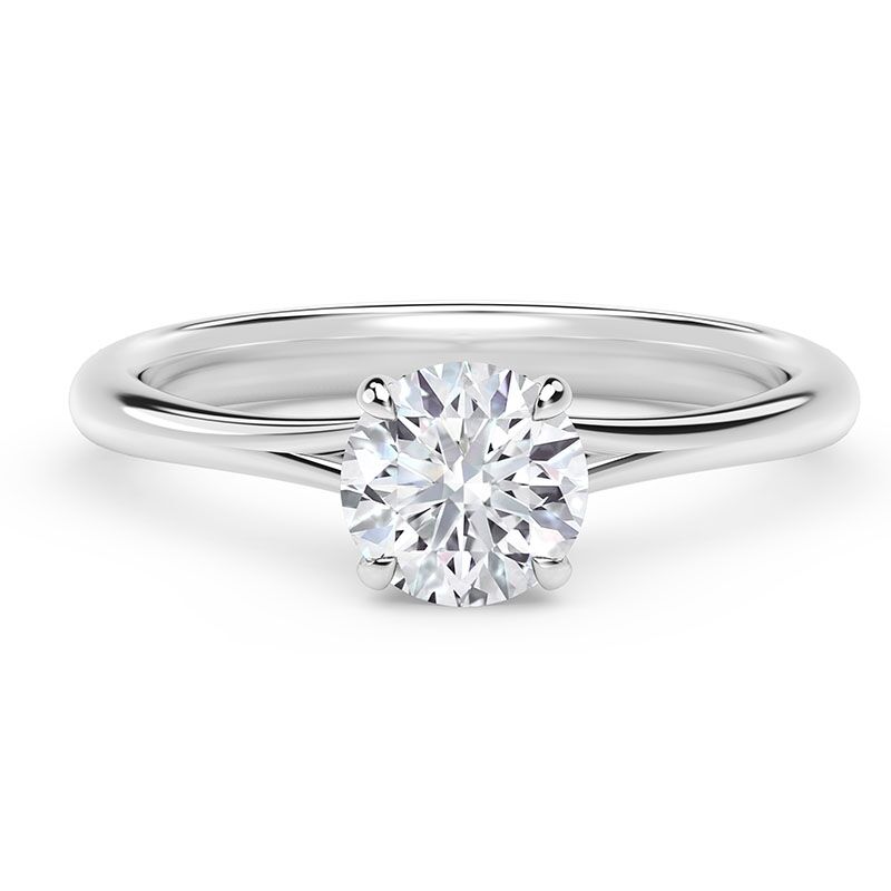 Underwood's Designs .80ct. Icon Round Diamond Engagement Ring with Diamond Basket, front view (130020217)
