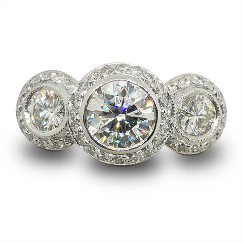 1.74ct. 3 Stone Ring