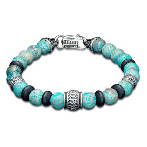 Newport Blue Agate Bracelet