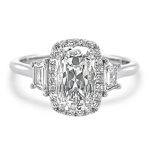 Underwood's Designs 1.12ct Cushion Diamond Engagement Ring, front view (130024029)