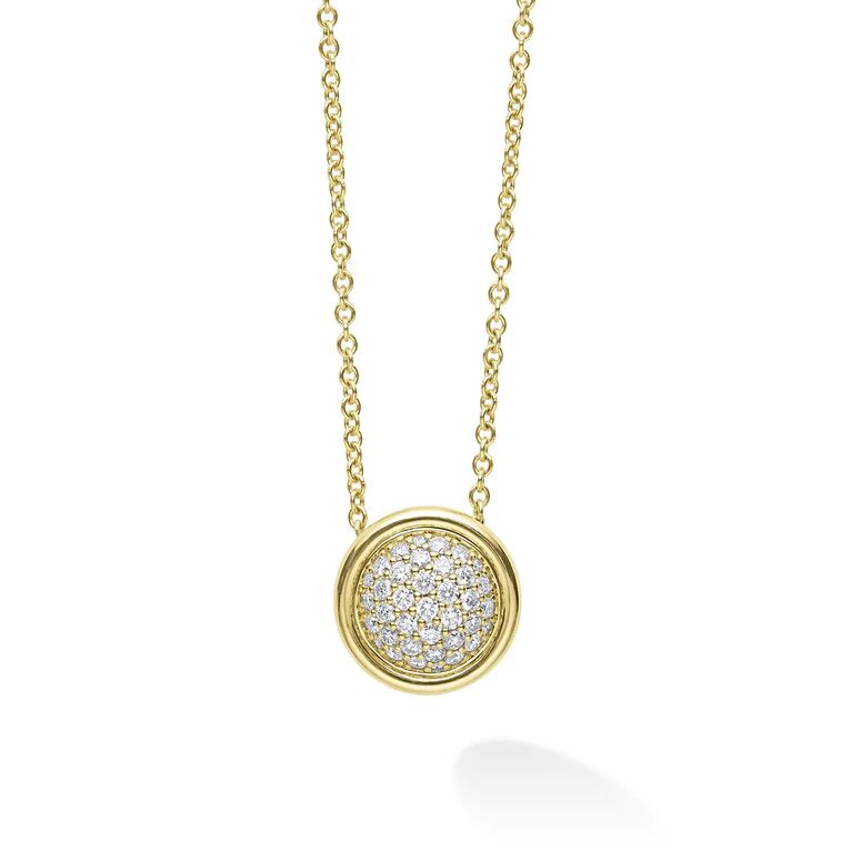 Lagos Meridian 18kt Gold Diamond Circle Pendant