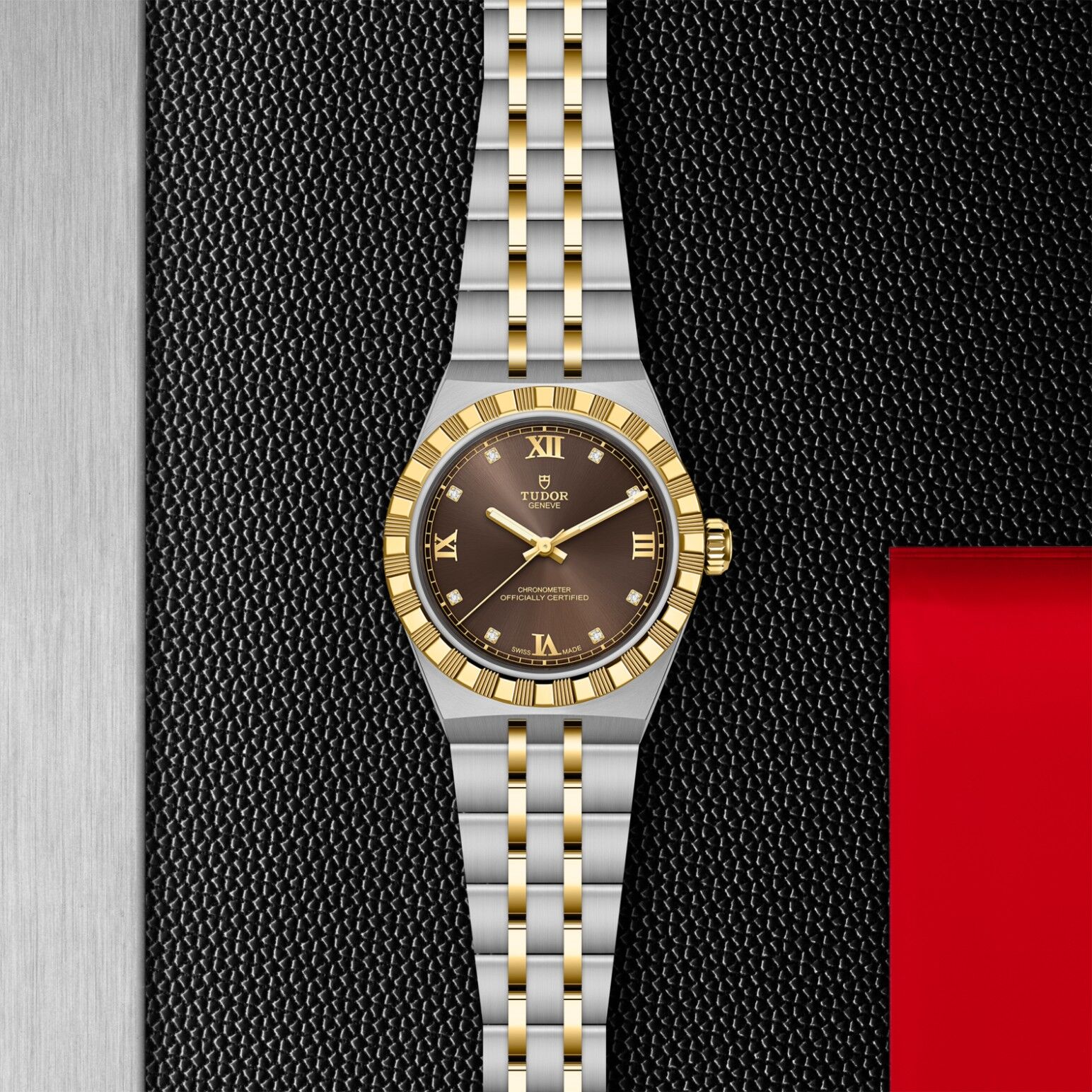 TUDOR Royal 30mm stainless steel and yellow gold case, with polished and satin finish - M2830A1A3-0001 at Underwood Jewelers