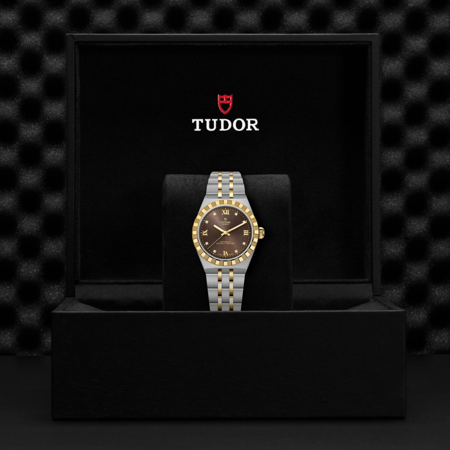 TUDOR Royal 30mm stainless steel and yellow gold case, with polished and satin finish - M2830A1A3-0001 at Underwood Jewelers