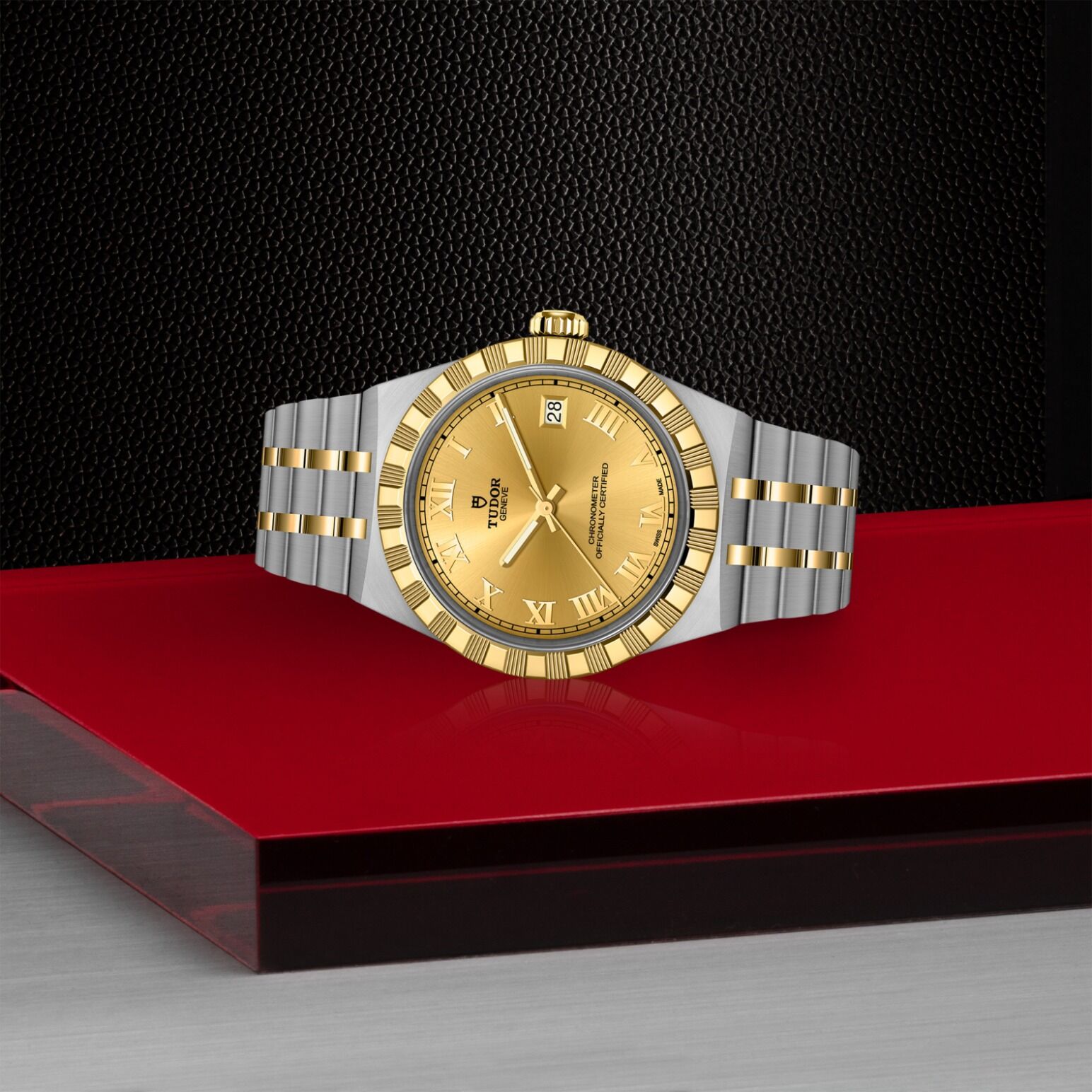 TUDOR Royal 36mm stainless steel and yellow gold case, with polished and satin finish - M2836C1A3-0002 at Underwood Jewelers