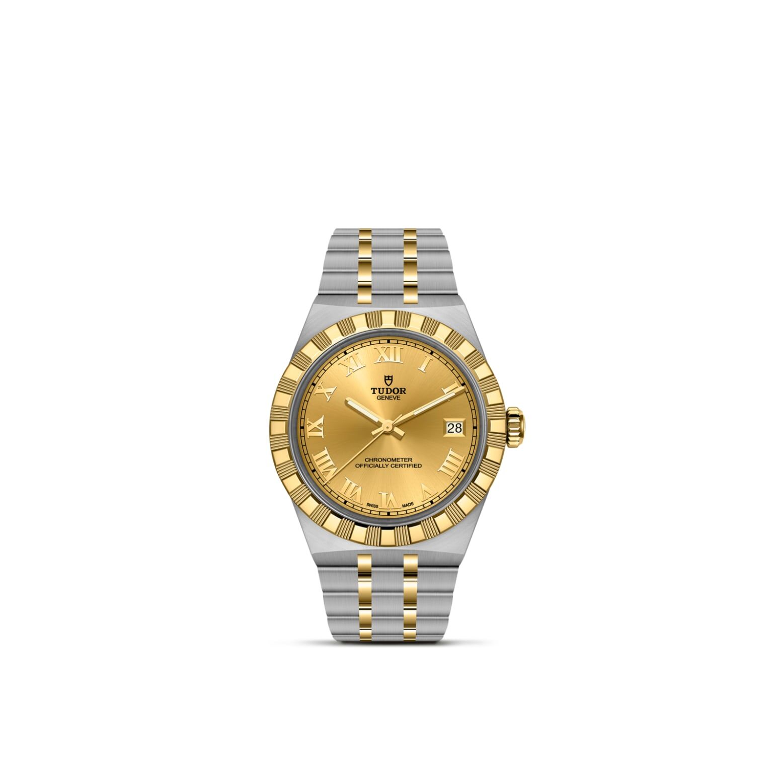 TUDOR Royal 36mm stainless steel and yellow gold case, with polished and satin finish - M2836C1A3-0002 at Underwood Jewelers