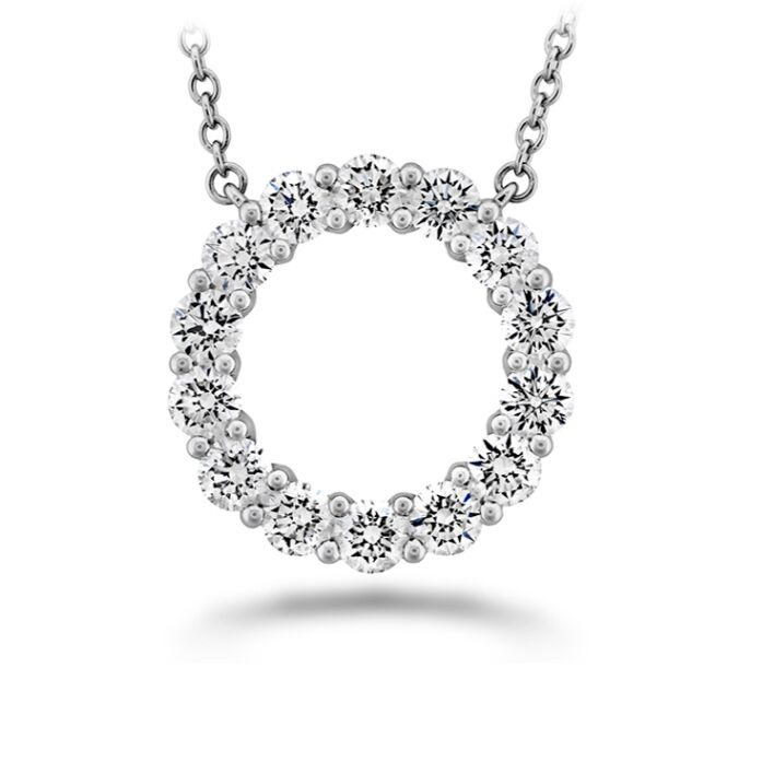 Memoire Diamond Circle Necklace, 1.00ctw