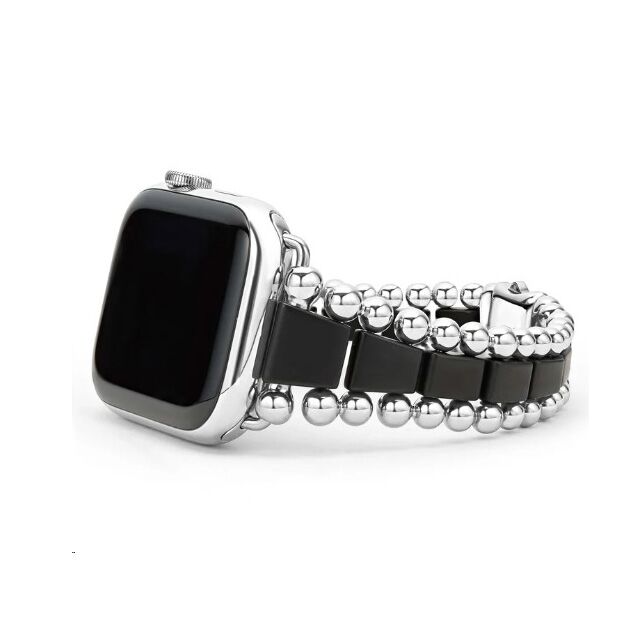 Smart Caviar Matte Black Ceramic And Stainless Steel Watch Bracelet