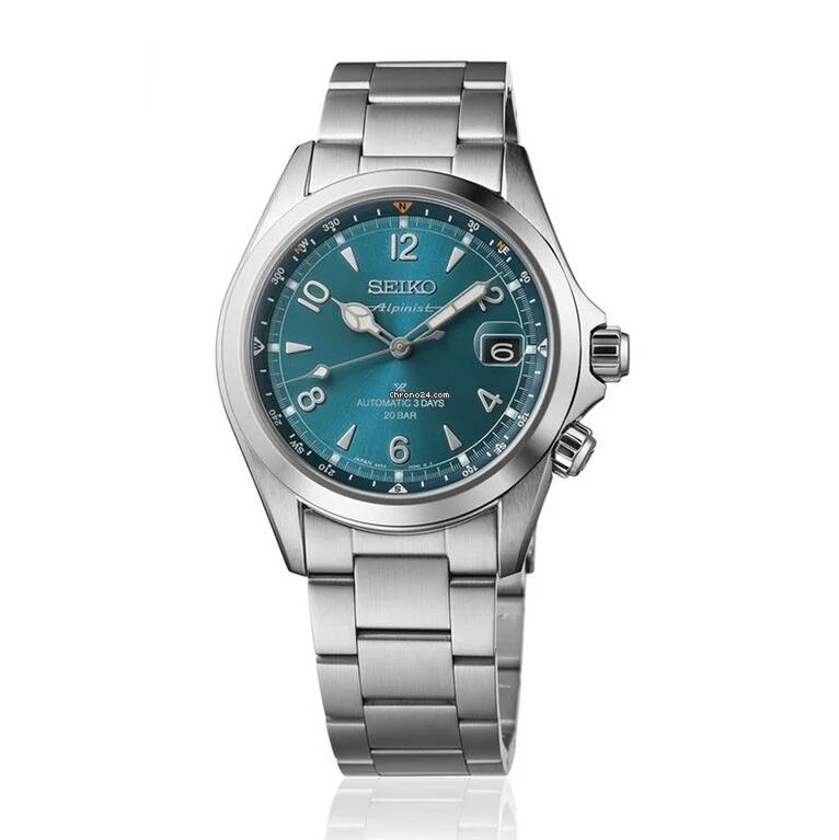 SEIKO Prospex Alpinist SPB503 watch with turquoise dial - Underwood Jewelers