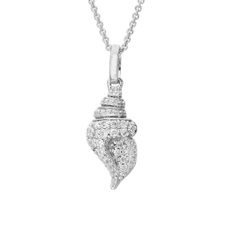 Diamond Conch Shell Necklace