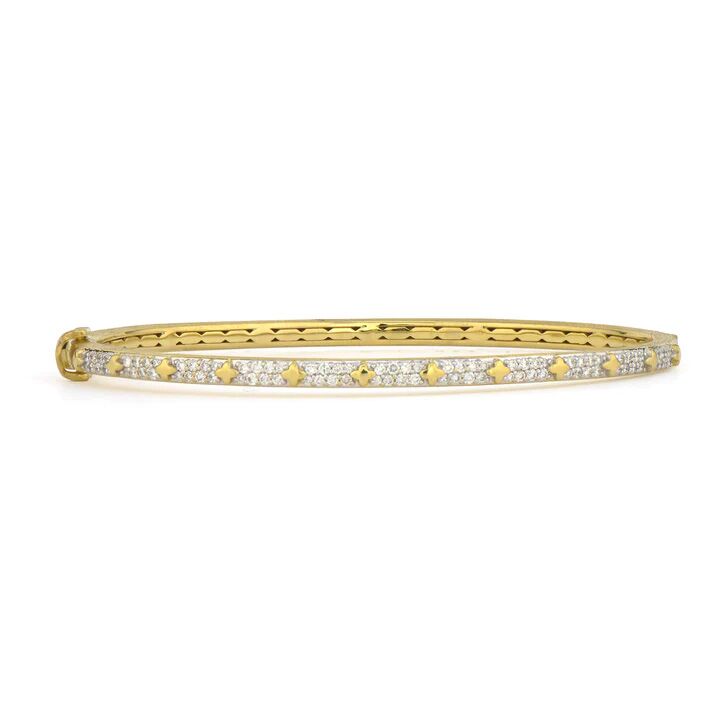 Jude Frances Moroccan Pave Quatrefoil Bangle