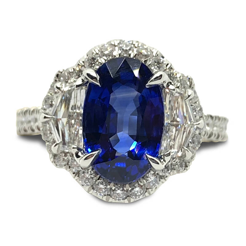 3.31ct. Oval Sapphire Ring