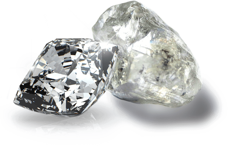 cut and rough diamonds