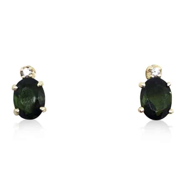 Green Tourmaline Earrings- Estate