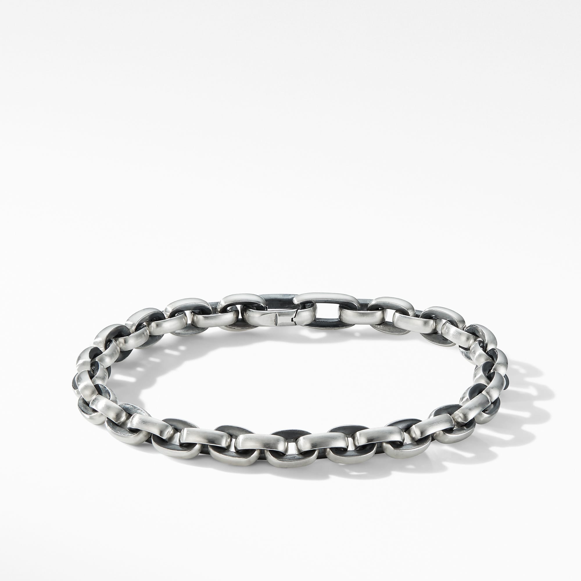 Oval Link Chain Bracelet in Sterling Silver, 7mm