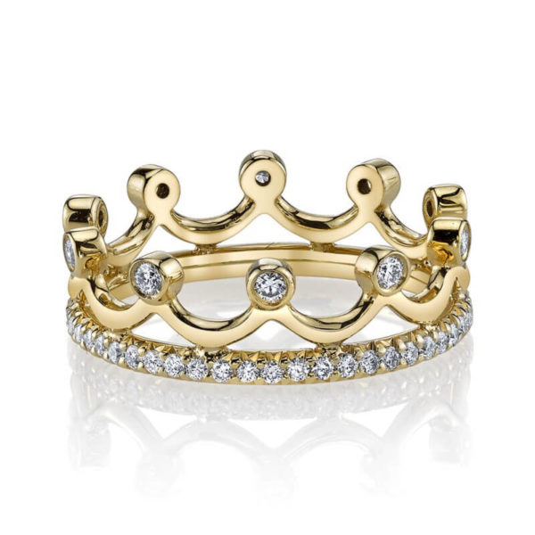 Princess Crown Diamond Band