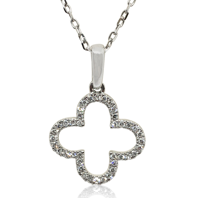 Diamond Clover Pendant