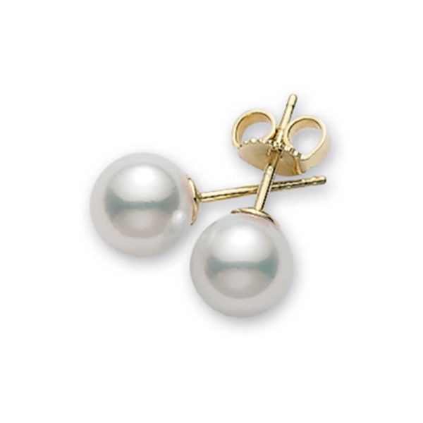 6-6.5mm Pearl Studs- YG
