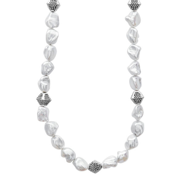 Luna Pearl Bead & Caviar Necklace