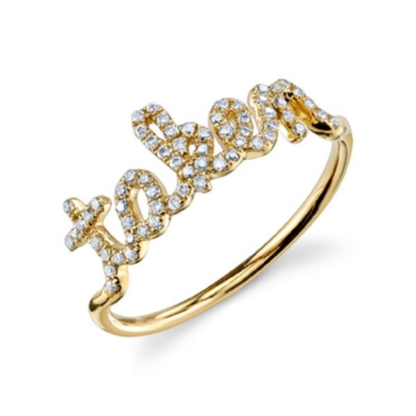 Taken Script Ring