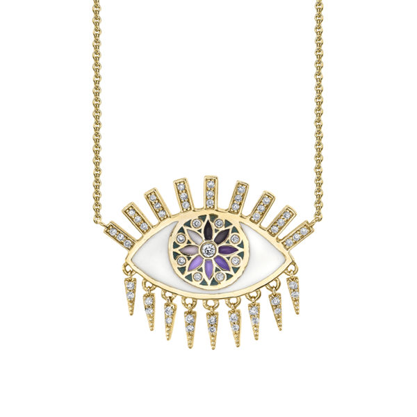 Kaleidoscope Eye Fringe Necklace