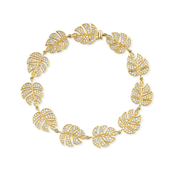 Diamond Leaf Eternity Bracelet