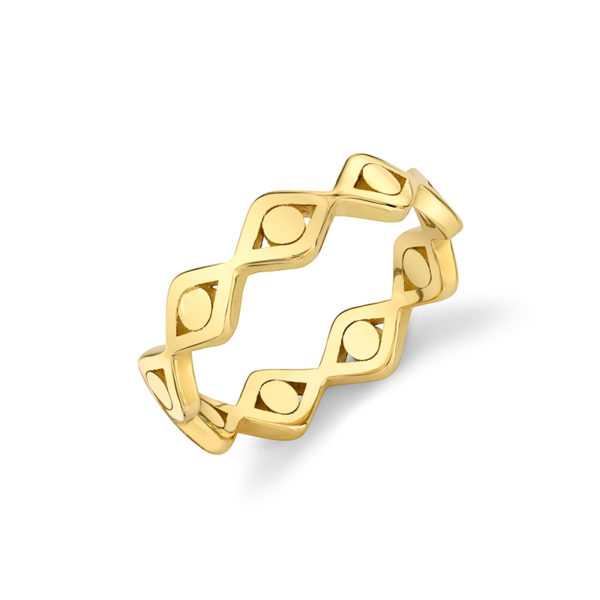 Evil Eye Shaped Eternity Ring