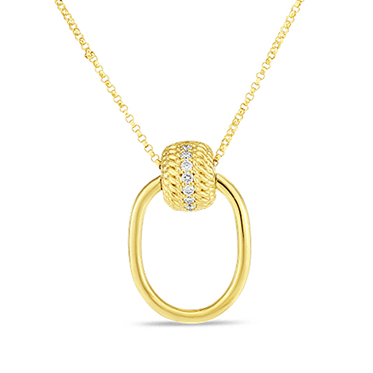 18KY Opera Doorknocker Pendant