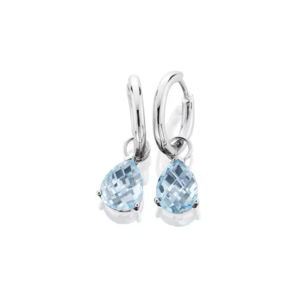 Blue Topaz Charm Earrings