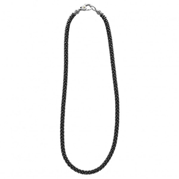 16" Black Caviar Beaded Necklace