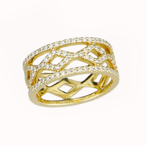 Wide Diamond Cutout Band