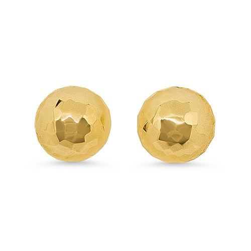 14kt Small Dome Earrings