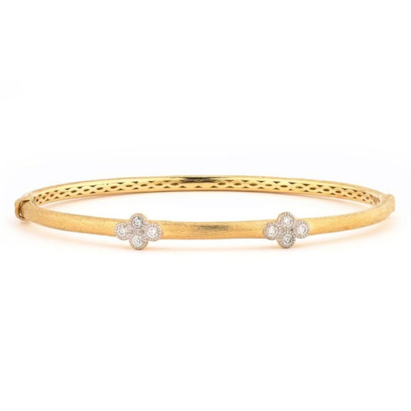 Provence Bangle with Two Diamond Quads