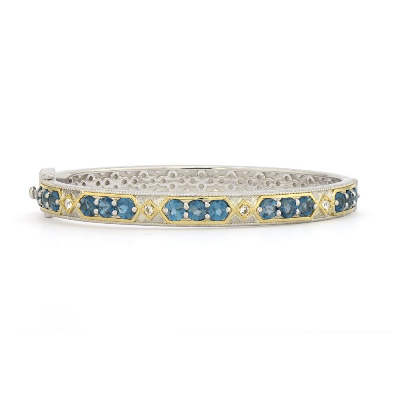 London Blue Topaz Mixed Metal Bangle