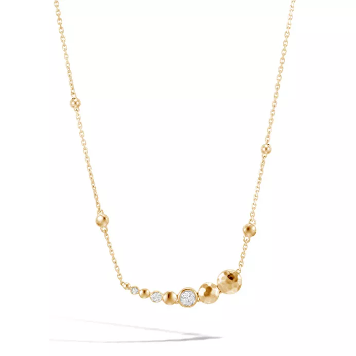Dot Hammered Pull Through Necklace Underwoods Jewelers