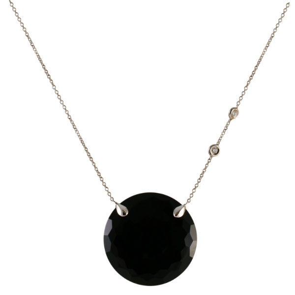 Black Onyx Disc Pendant