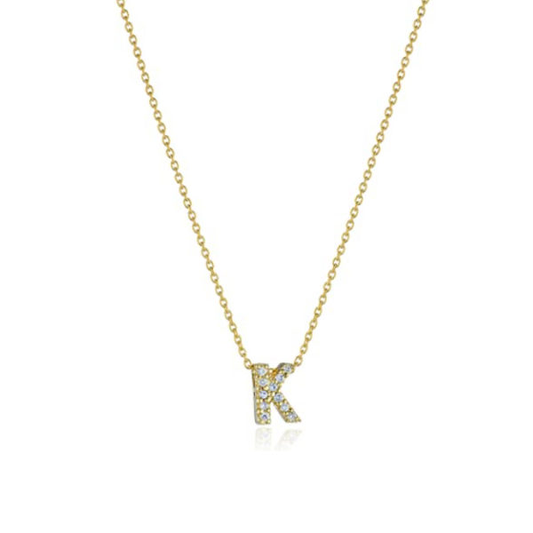 0.050ct Diamond Letter "K" Pendant