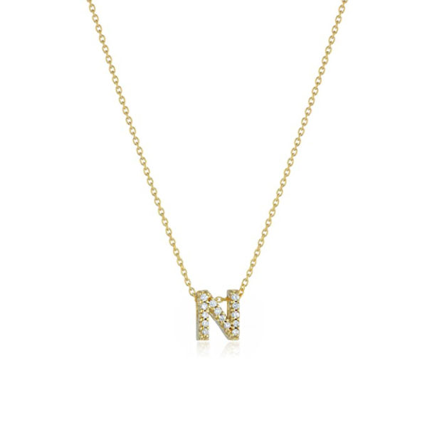 0.070ct Diamond Letter "N" Pendant