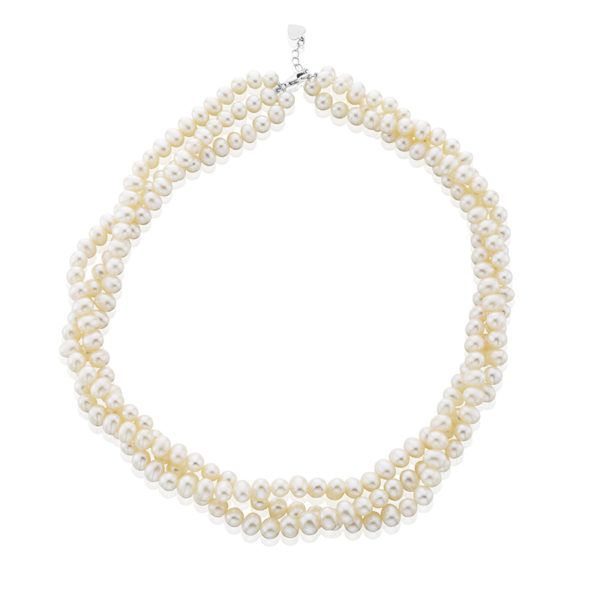 Triple-Strand Freshwater Pearl Necklace