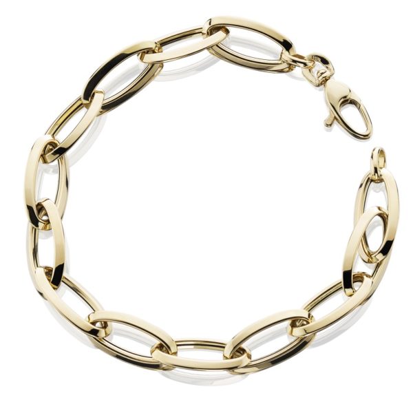 14k. Knife Edge Link Bracelet
