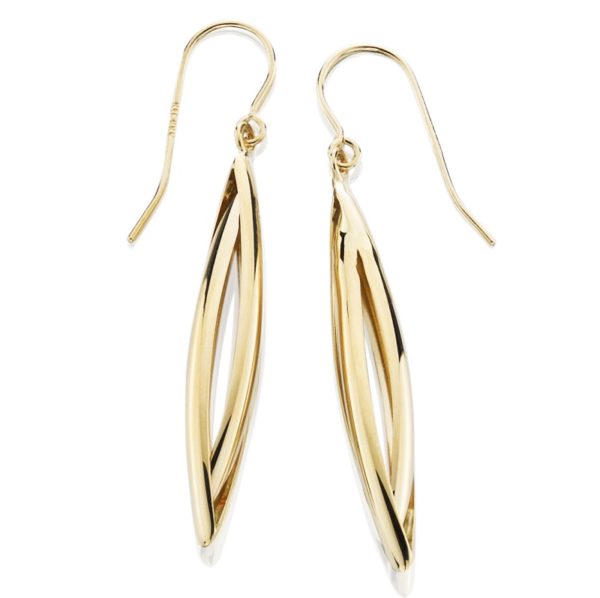 14k. Tapering Drop Earrings