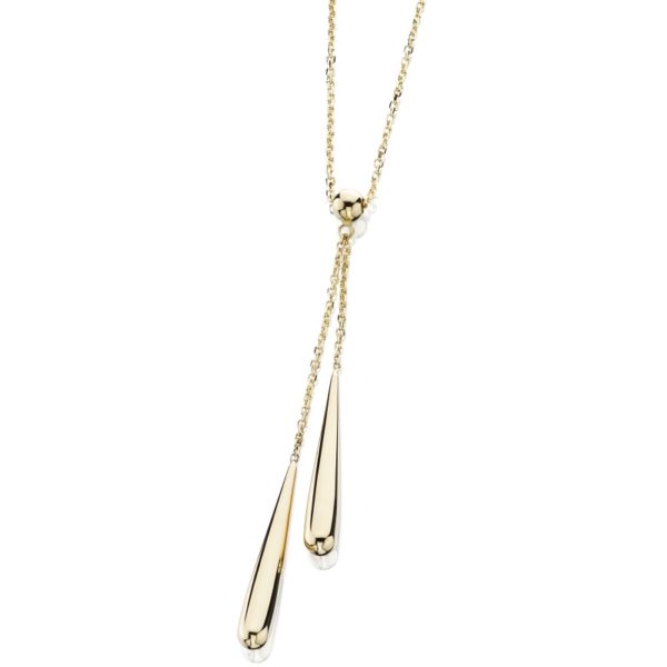 14k. 17" Necklace with Tapers
