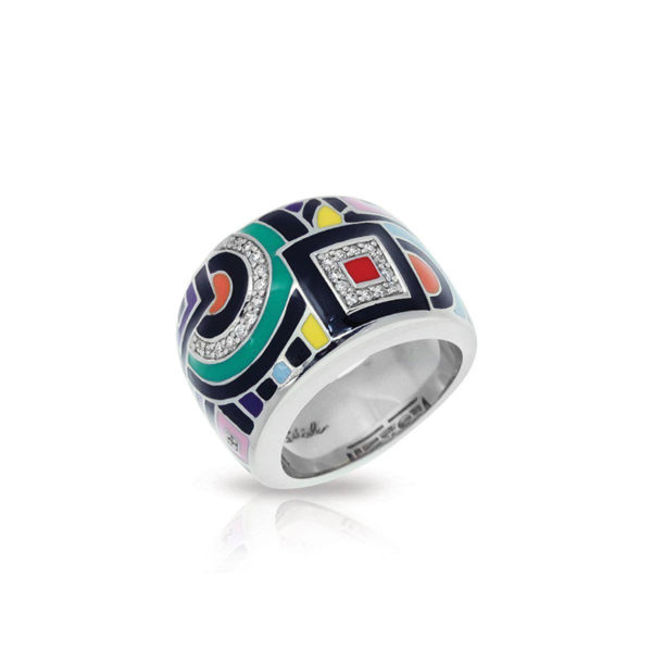 Multi Colored Geometrica Ring