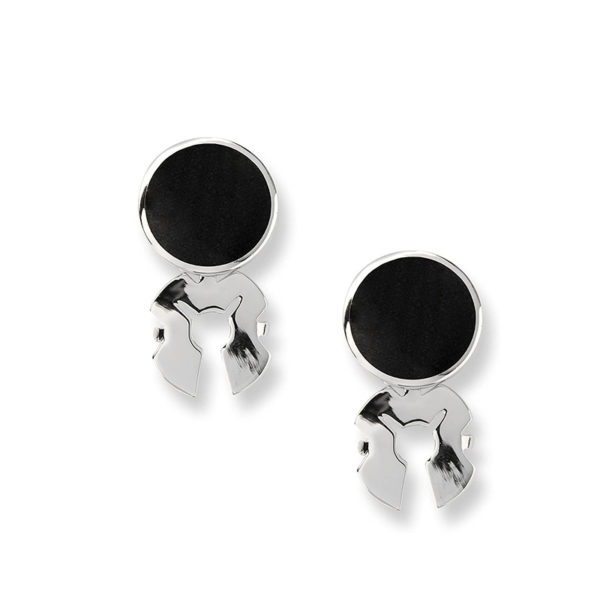 Black Enamel Button Covers