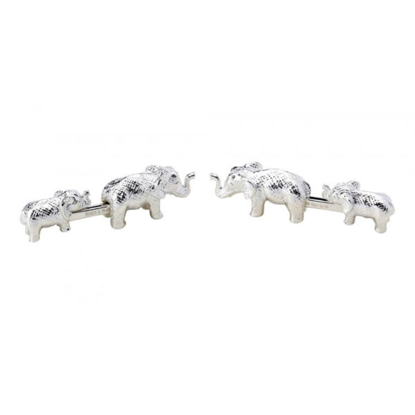 Sterling Silver Elephant Cufflinks