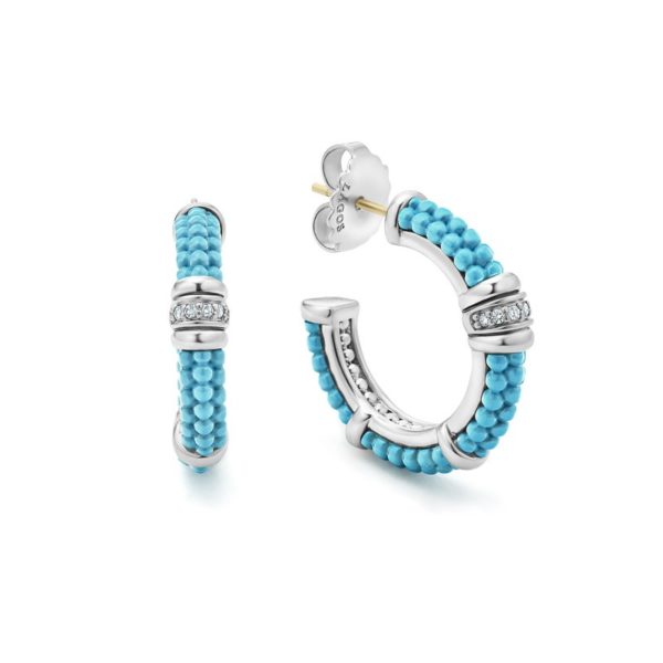 Lagos Blue Caviar Diamond Hoop