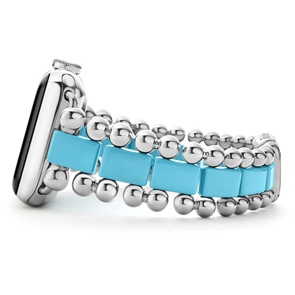 Sterling silver and turquoise Apple Watch bracelet
