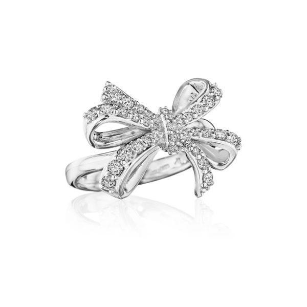 Diamond Knot Bow Ribbon Ring