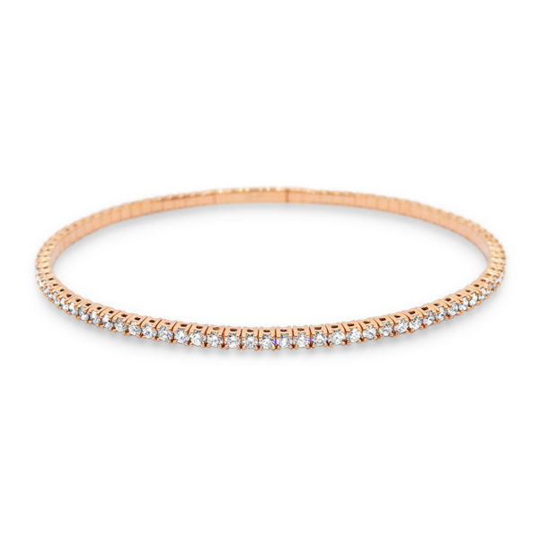 Rose Gold Flexible Diamond Bangle